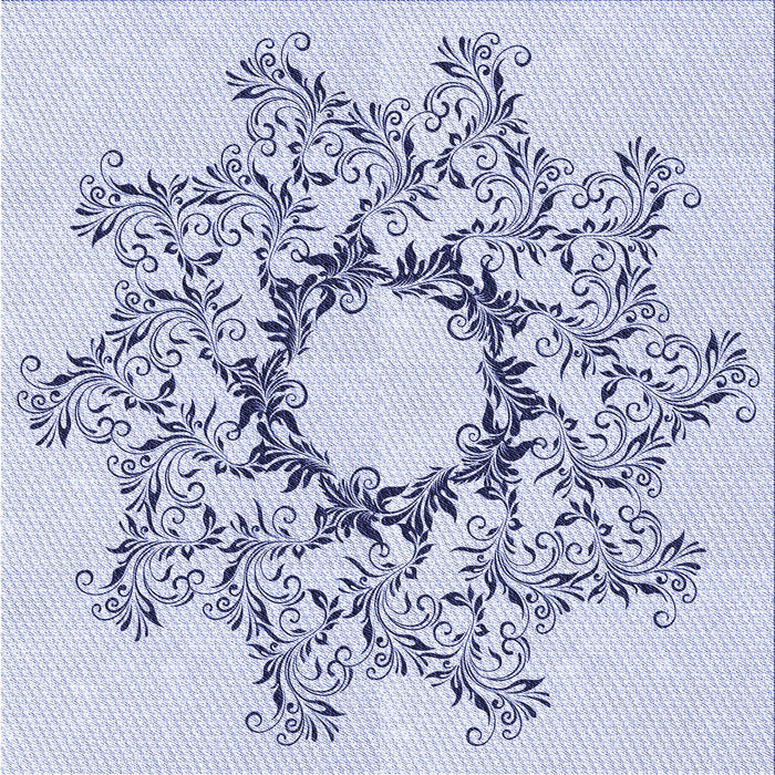 Round Patterned Lavender Blue Rug, pat1892blu