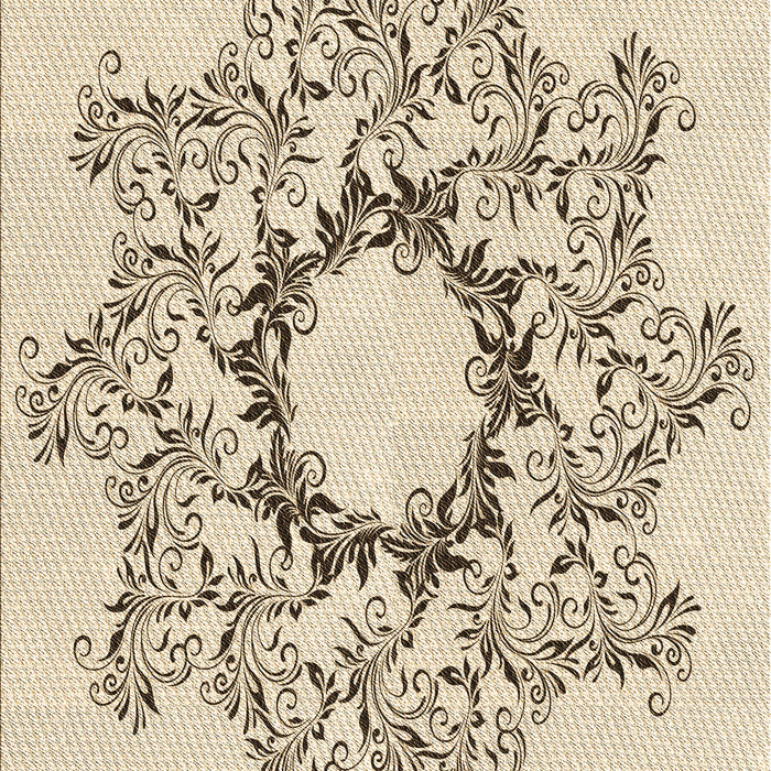 Machine Washable Transitional Moccasin Beige Rug, wshpat1892brn