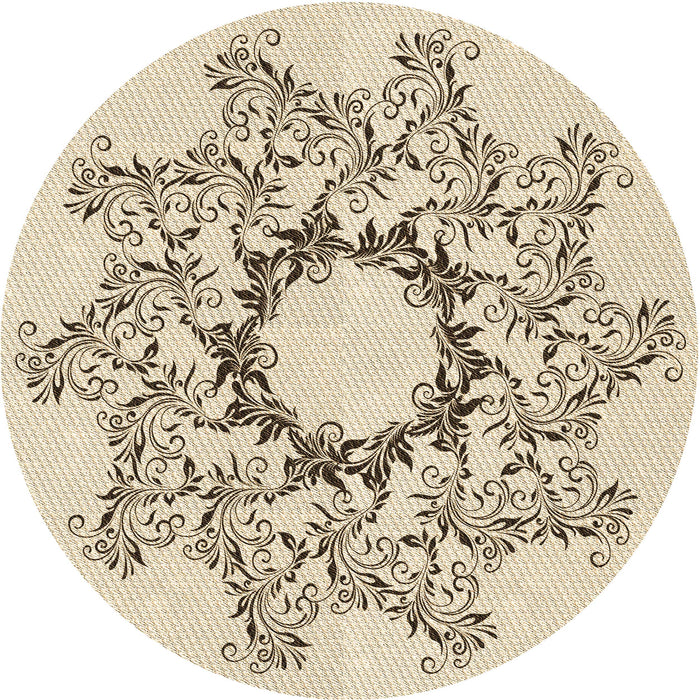 Square Patterned Moccasin Beige Rug, pat1892brn