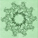 Round Patterned Mint Green Rug, pat1892grn