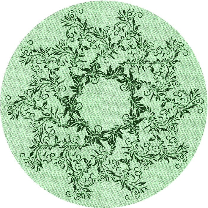 Square Machine Washable Transitional Mint Green Rug in a Living Room, wshpat1892grn