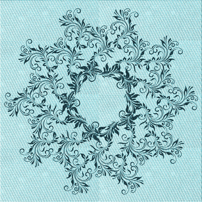 Round Machine Washable Transitional Electric Blue Rug, wshpat1892lblu