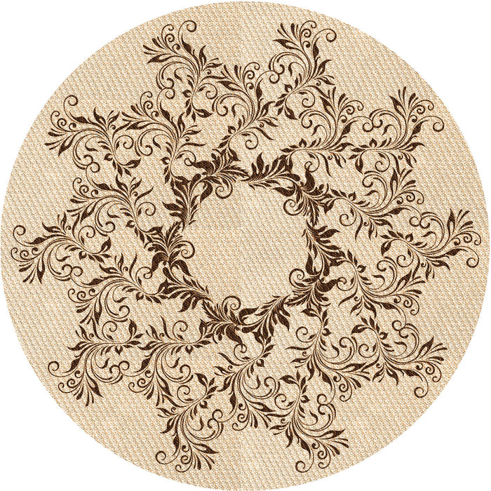 Square Machine Washable Transitional Bronze Brown Rug in a Living Room, wshpat1892org