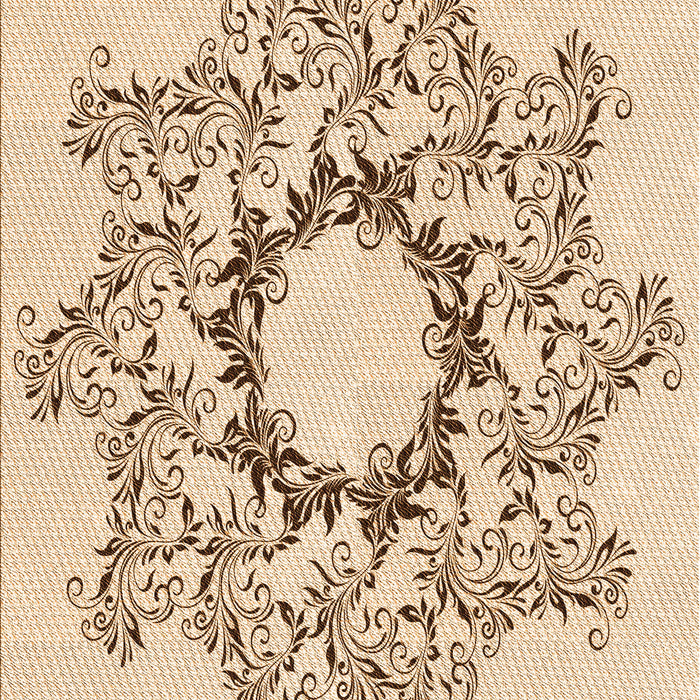 Patterned Bronze Brown Rug, pat1892org