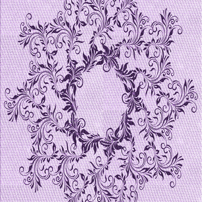 Machine Washable Transitional Lilac Purple Rug, wshpat1892pur