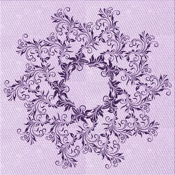 Round Patterned Lilac Purple Rug, pat1892pur