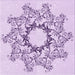 Round Patterned Lilac Purple Rug, pat1892pur