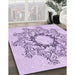 Machine Washable Transitional Lilac Purple Rug in a Family Room, wshpat1892pur