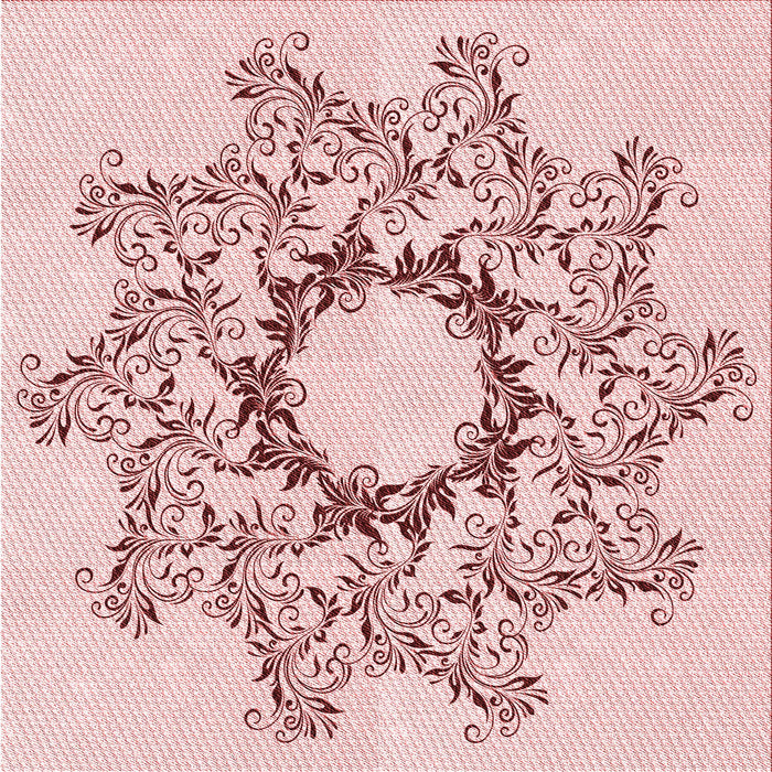 Round Patterned Red Rug, pat1892rd