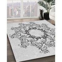 Patterned Off-White Novelty Rug, pat1892