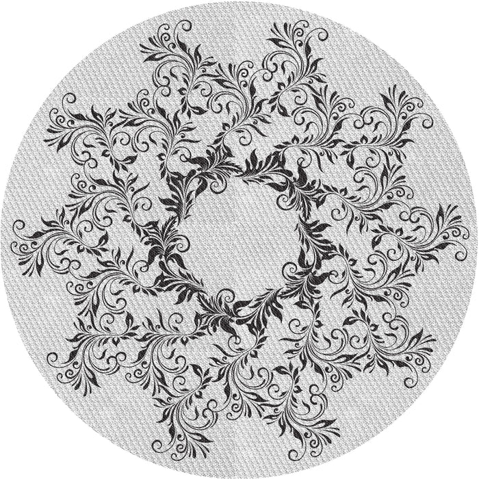 Sideview of Patterned Off-White Novelty Rug, pat1892