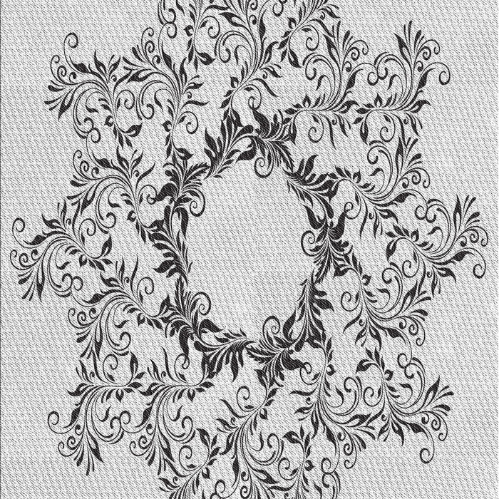 Patterned Off-White Novelty Rug, pat1892