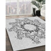 Machine Washable Transitional White Smoke Rug in a Family Room, wshpat1892