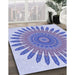 Machine Washable Transitional Periwinkle Purple Rug in a Family Room, wshpat1893blu