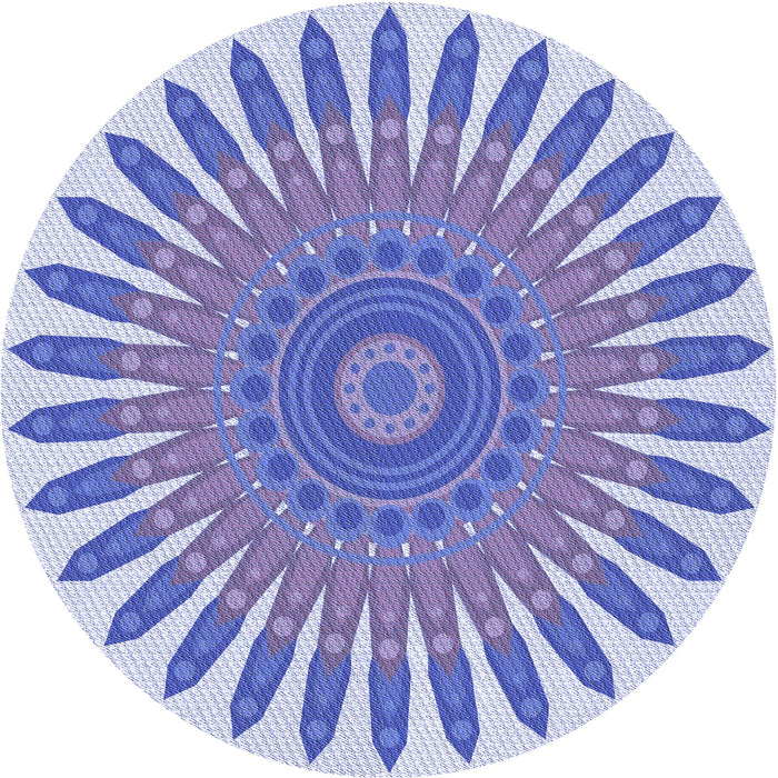 Square Machine Washable Transitional Periwinkle Purple Rug in a Living Room, wshpat1893blu