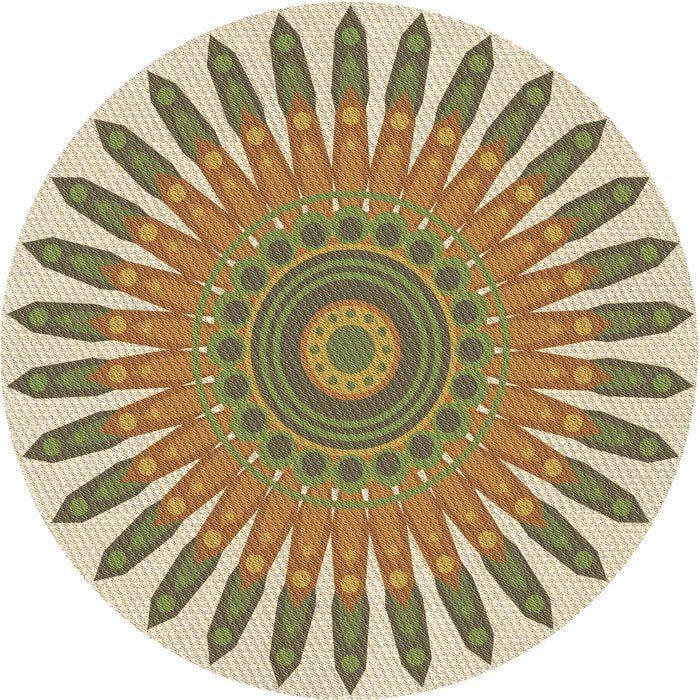Square Patterned Light Brown Rug, pat1893brn