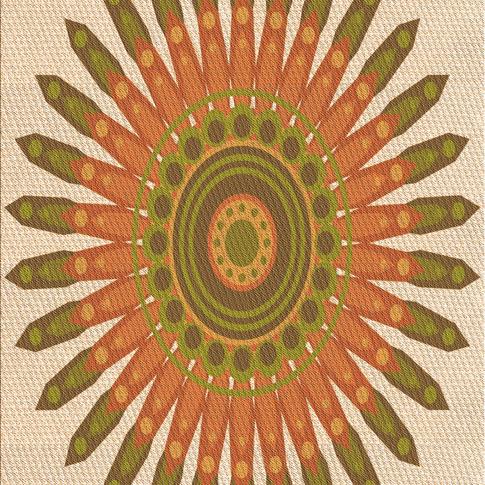 Patterned Brown Gold Rug, pat1893org