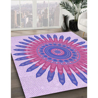 Patterned Mauve Purple Rug, pat1893pur