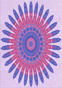 Machine Washable Transitional Mauve Purple Rug, wshpat1893pur