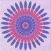 Round Patterned Mauve Purple Rug, pat1893pur