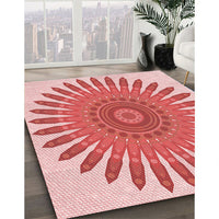 Patterned Baby Pink Rug, pat1893rd