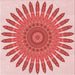 Round Patterned Baby Pink Rug, pat1893rd