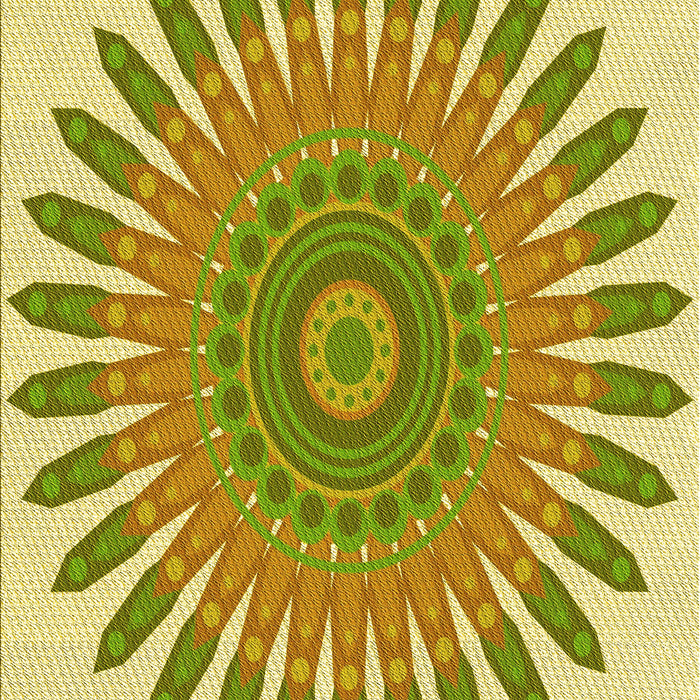 Patterned Dark Golden Brown Rug, pat1893yw