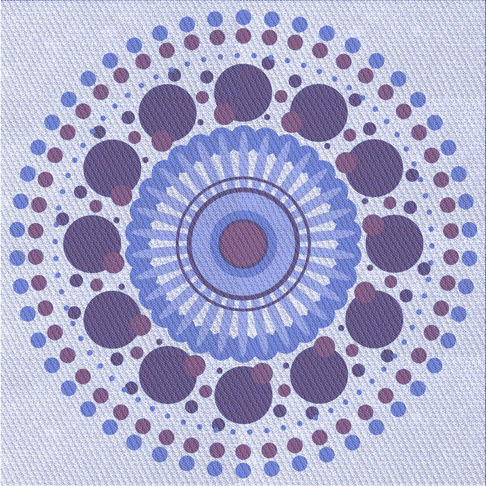 Round Machine Washable Transitional Blue Rug, wshpat1894blu