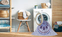 Machine Washable Transitional Blue Rug in a Washing Machine, wshpat1894blu