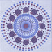 Round Patterned Blue Rug, pat1894blu