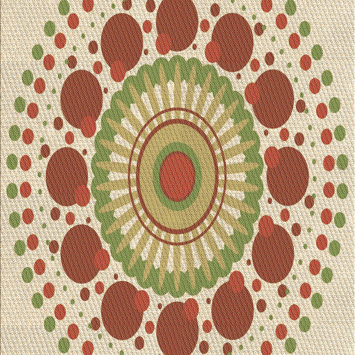Patterned Golden Blonde Gold Rug, pat1894brn