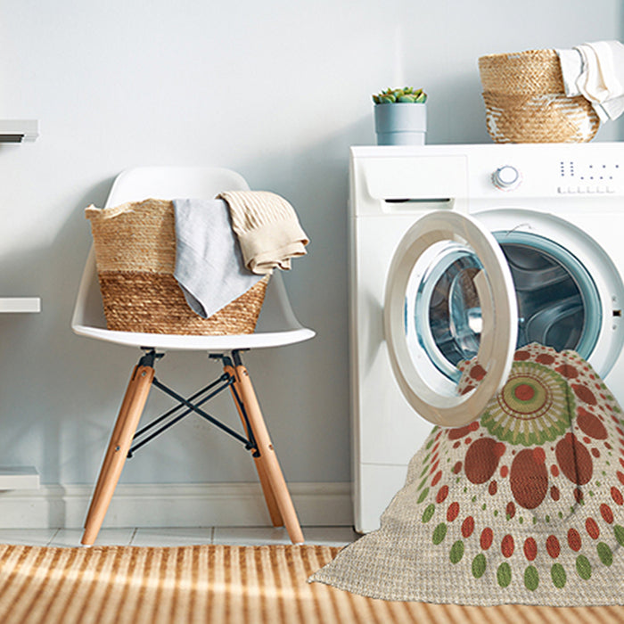Machine Washable Transitional Golden Blonde Gold Rug in a Washing Machine, wshpat1894brn