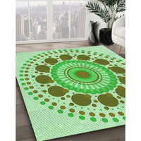 Patterned Green Rug, pat1894grn