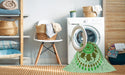 Machine Washable Transitional Green Rug in a Washing Machine, wshpat1894grn