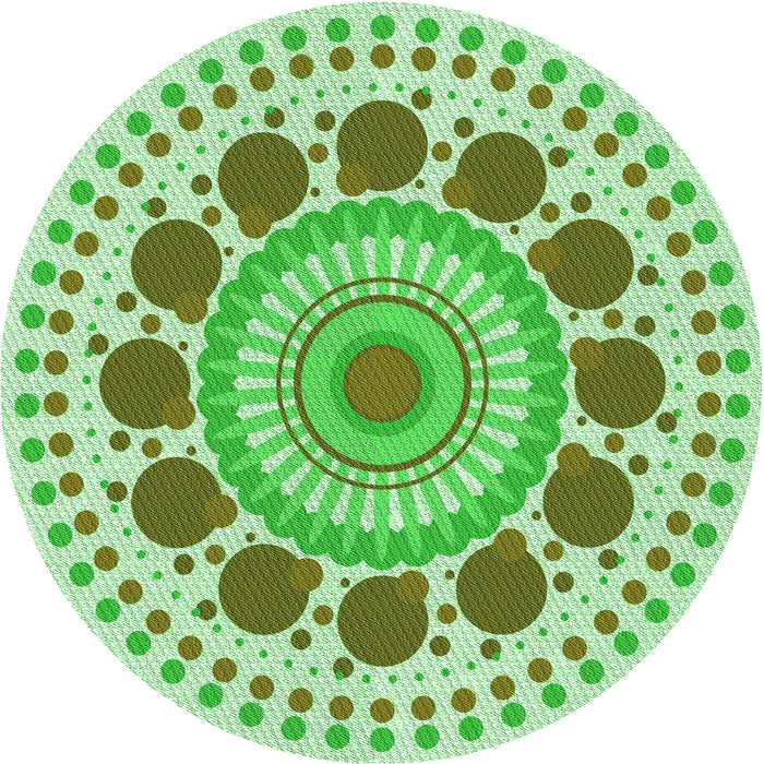 Square Patterned Green Rug, pat1894grn