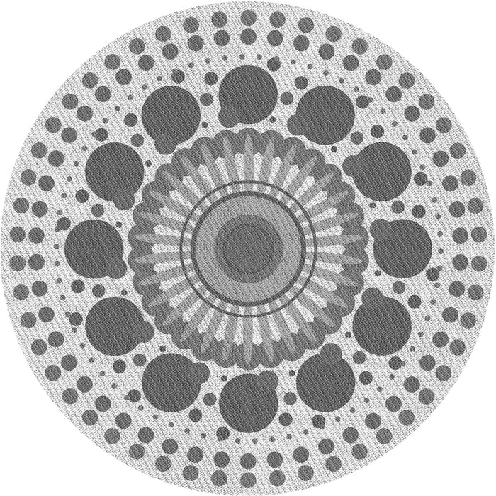 Square Patterned Gray Rug, pat1894gry