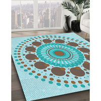 Patterned Blue Rug, pat1894lblu