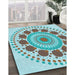 Machine Washable Transitional Blue Rug in a Family Room, wshpat1894lblu