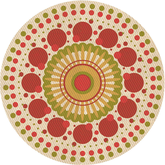 Square Patterned Khaki Gold Rug, pat1894org