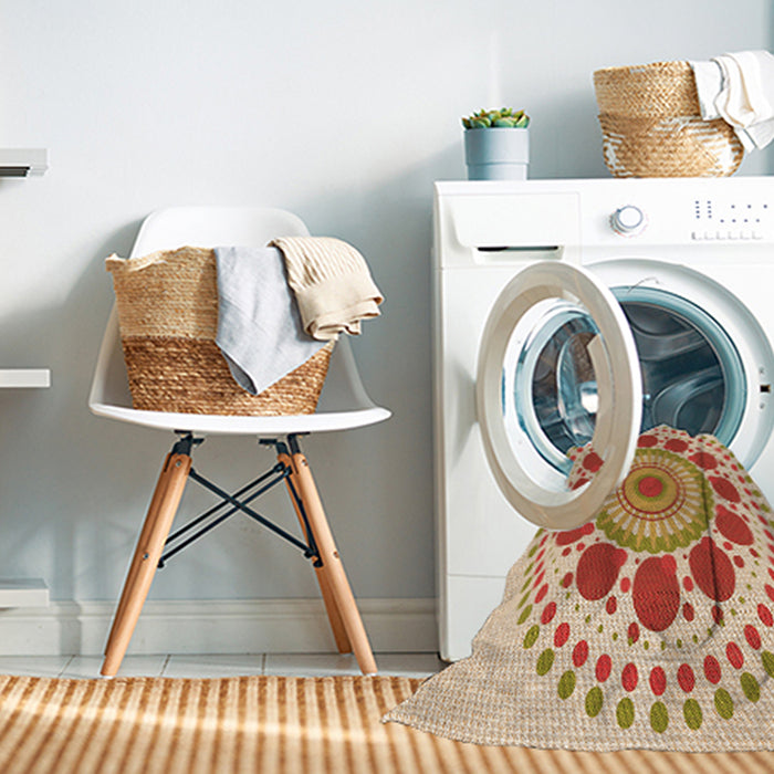Machine Washable Transitional Khaki Gold Rug in a Washing Machine, wshpat1894org