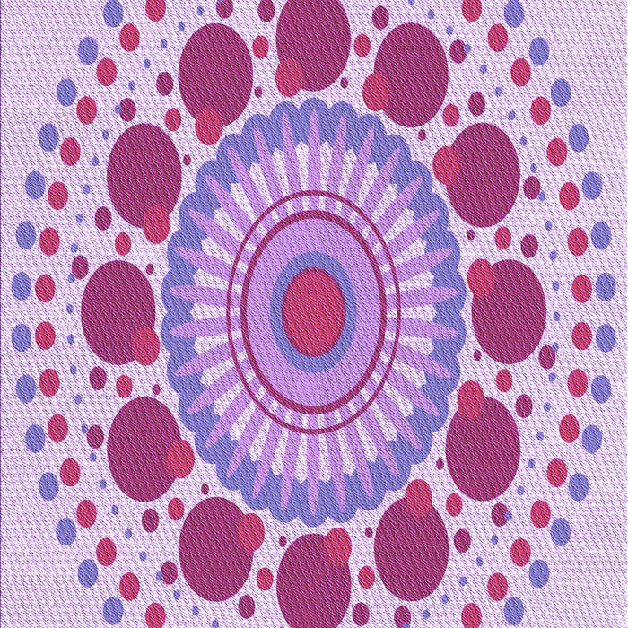 Machine Washable Transitional Blossom Pink Rug, wshpat1894pur