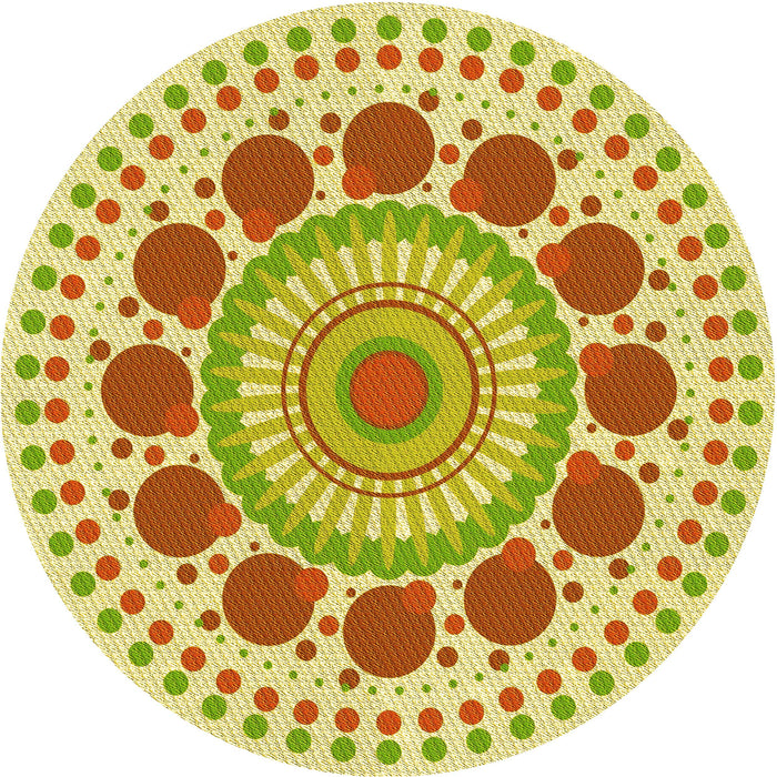 Square Patterned Sedona Brown Rug, pat1894yw