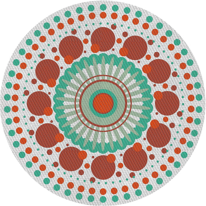 Sideview of Patterned Pale Blue Novelty Rug, pat1894