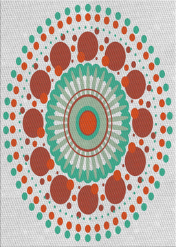 Patterned Pale Blue Novelty Rug, pat1894