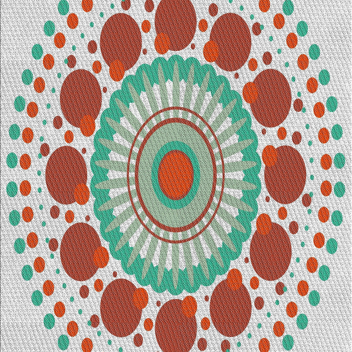 Patterned Pale Blue Novelty Rug, pat1894