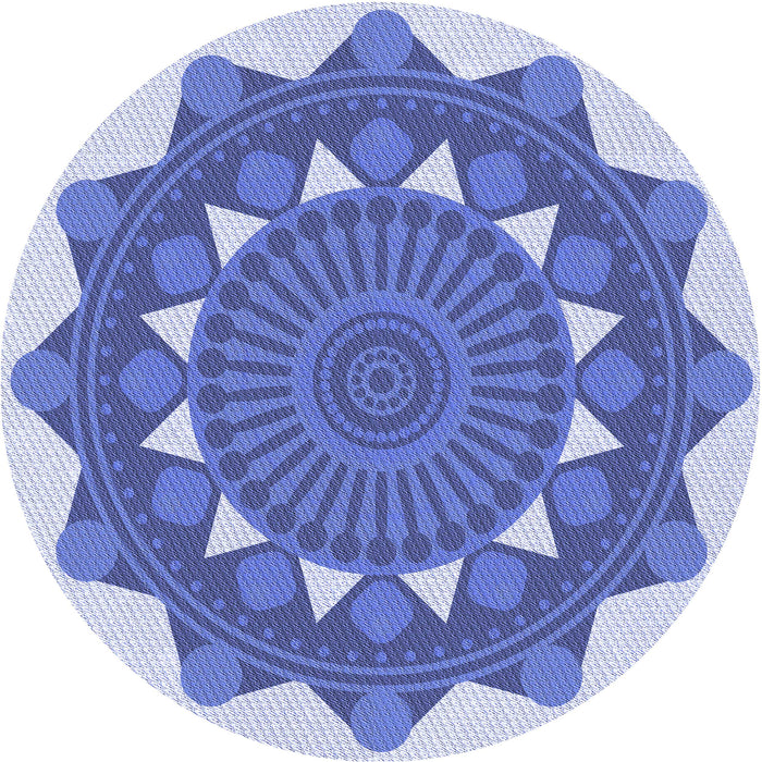 Square Patterned Blue Rug, pat1895blu