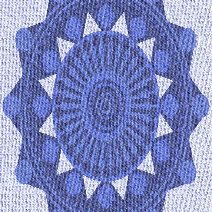 Patterned Blue Rug, pat1895blu