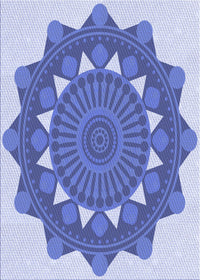 Machine Washable Transitional Blue Rug, wshpat1895blu