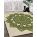 Machine Washable Transitional Olive Green Rug in a Family Room, wshpat1895brn