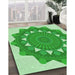 Patterned Jade Green Rug in Family Room, pat1895grn